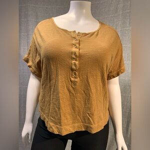 Old Navy Women's Tan Button-Up Top